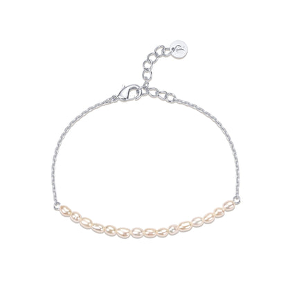 18K Gold Plated Beaded Freshwater Cultured Pearl Bracelet for Women | Dainty Bracelet with Pearl Beads SL-020