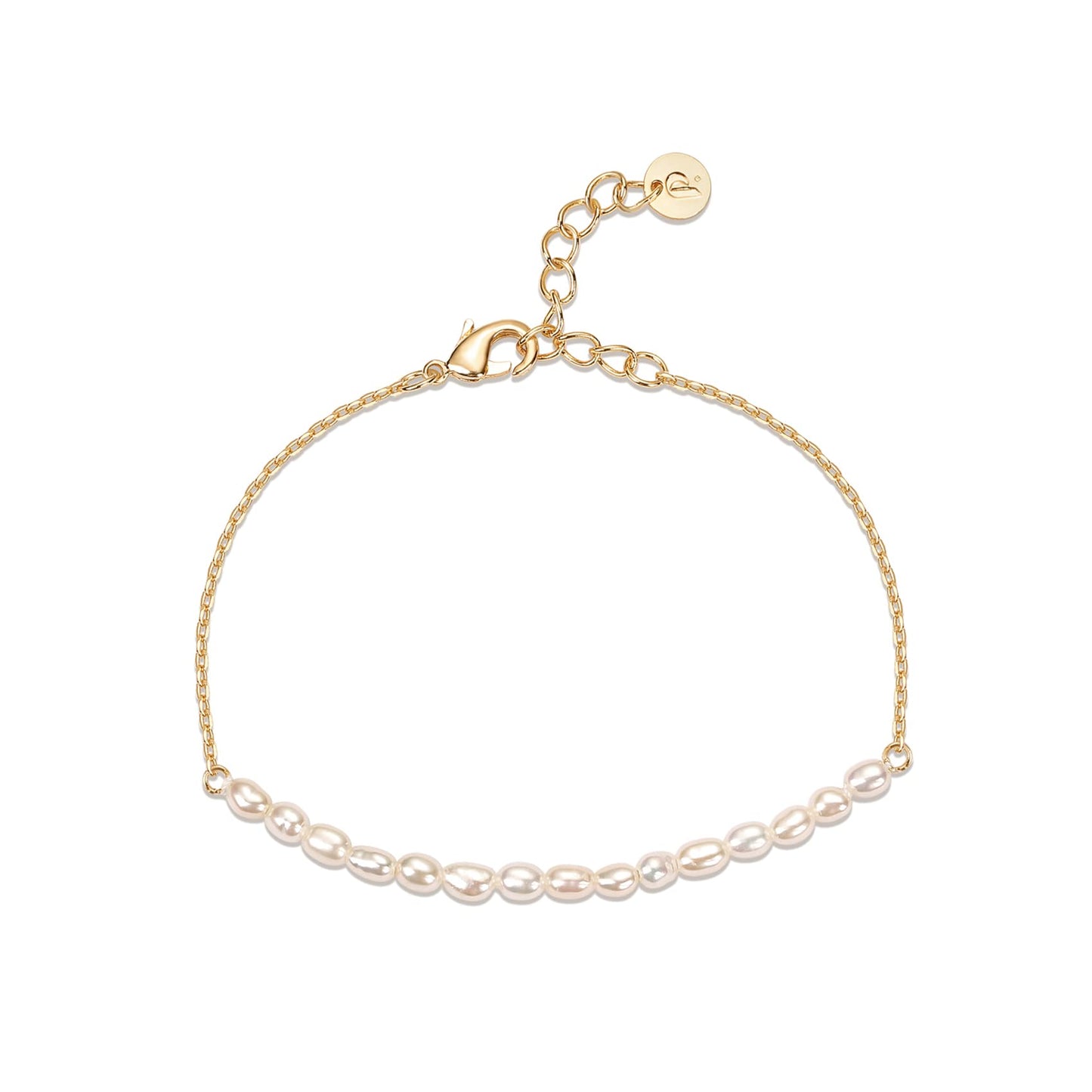 18K Gold Plated Beaded Freshwater Cultured Pearl Bracelet for Women | Dainty Bracelet with Pearl Beads SL-020