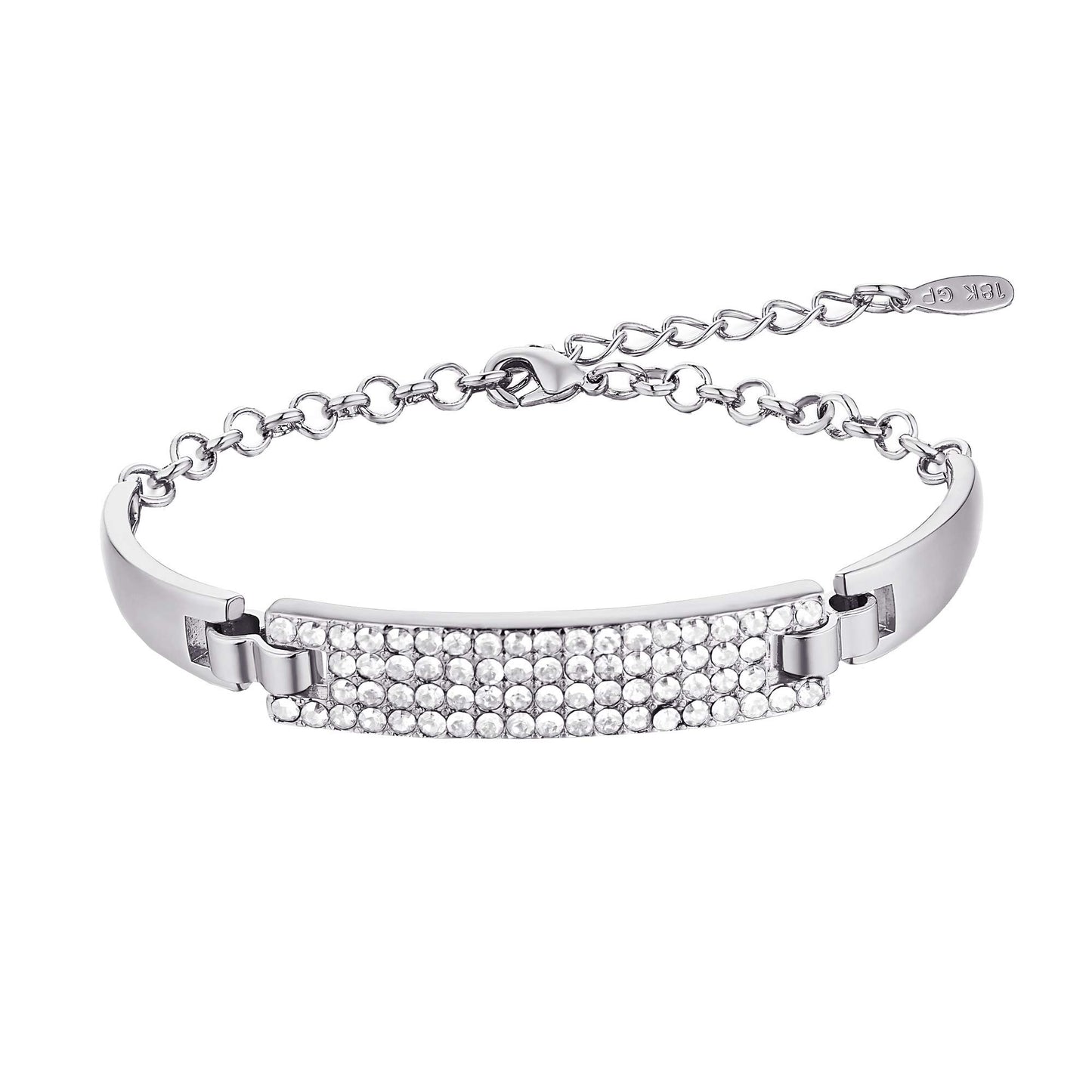 18K Gold Plated Crystal ID Bracelet18K Gold Plated Crystal ID Bracelet SL-036