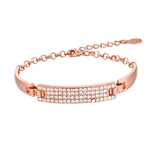 18K Gold Plated Crystal ID Bracelet18K Gold Plated Crystal ID Bracelet SL-036