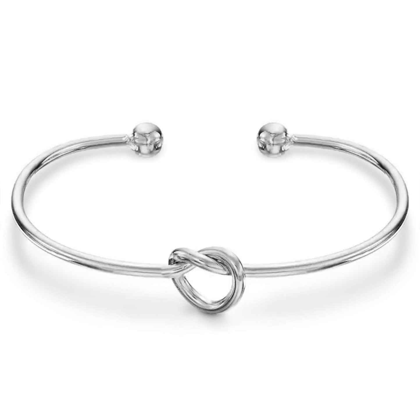 14K Gold Plated Forever Love Knot Infinity Bangle Bracelets for Women | Adjustable Gold Bangle Bracelet for Women SL-024