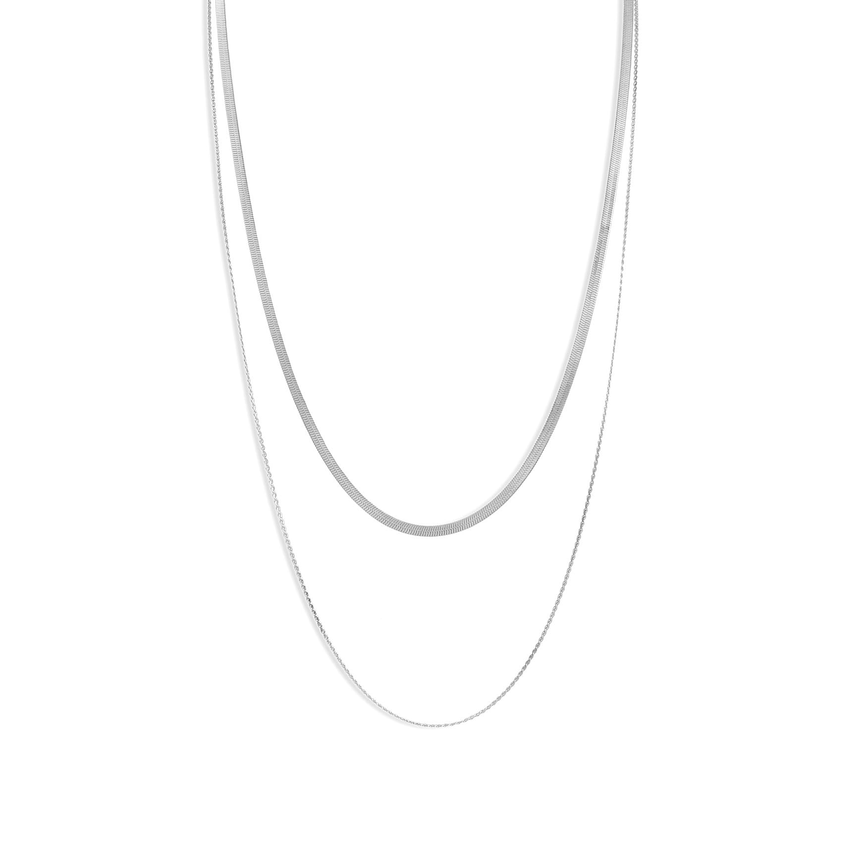 Waterproof Gold Necklace Layered Necklaces for Women Non Tarnish,18k Gold Plated Stainless Steel Dainty Stack Thin Chain Necklace Set for Women Gifts XL-010