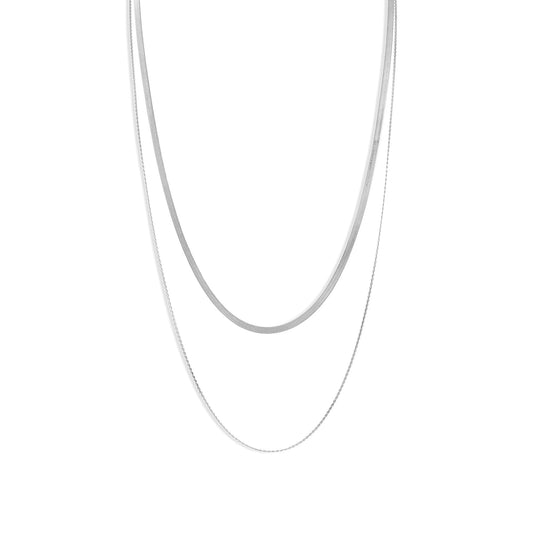 Waterproof Gold Necklace Layered Necklaces for Women Non Tarnish,18k Gold Plated Stainless Steel Dainty Stack Thin Chain Necklace Set for Women Gifts XL-010