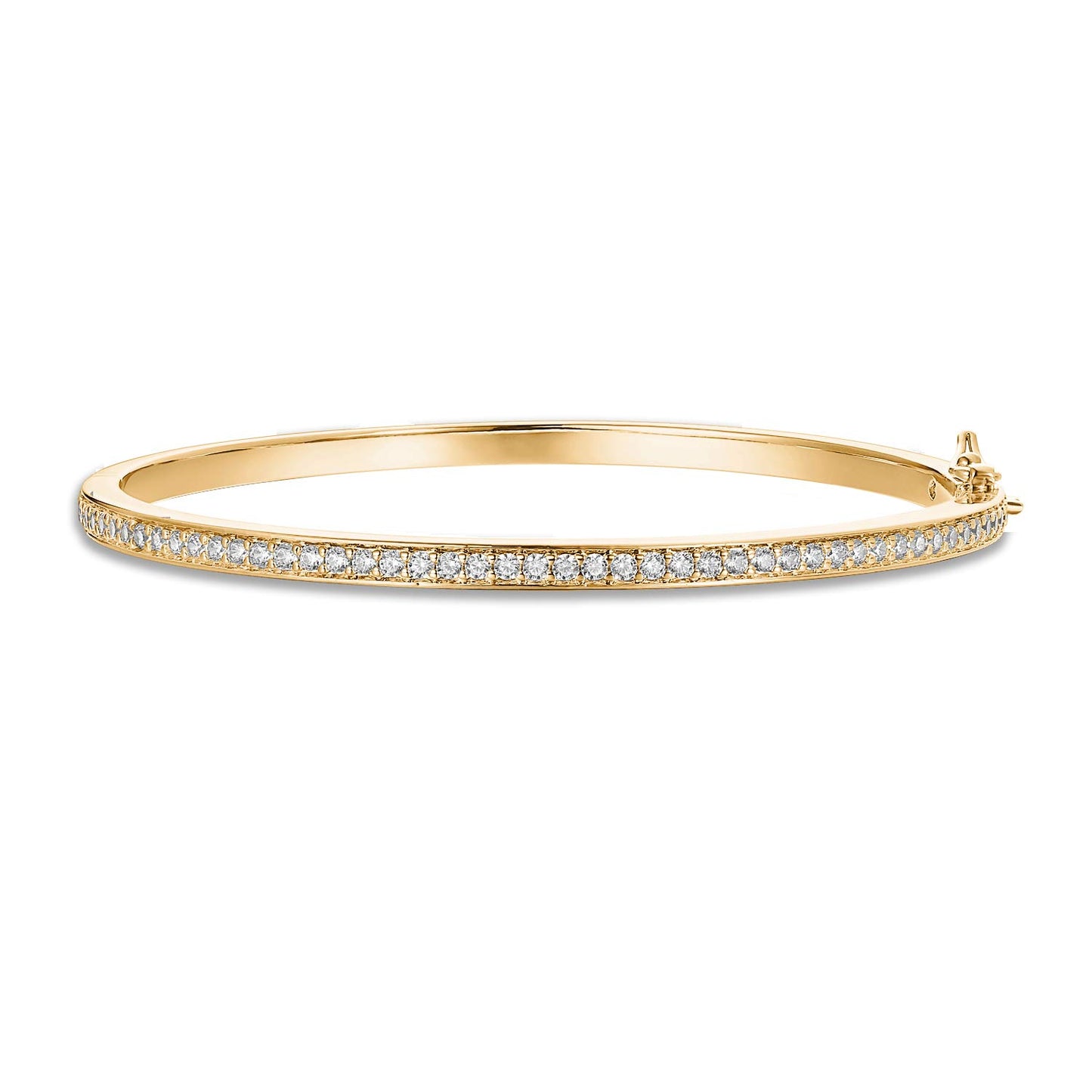 14K Gold Plated Cubic Zirconia Bangle Tennis Bracelets for Women | Classic Love Cuff Bangle Bracelets  SL-021