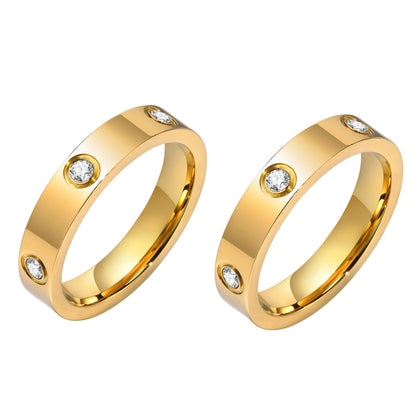 Women, 18K Gold Plated Stainless Steel Cubic Zirconia Friendship Band Wedding Party Trendy Jewelry Gift Non-Tarnish,Christmas Birthday Gifts for Her Girlfriend JZ-009