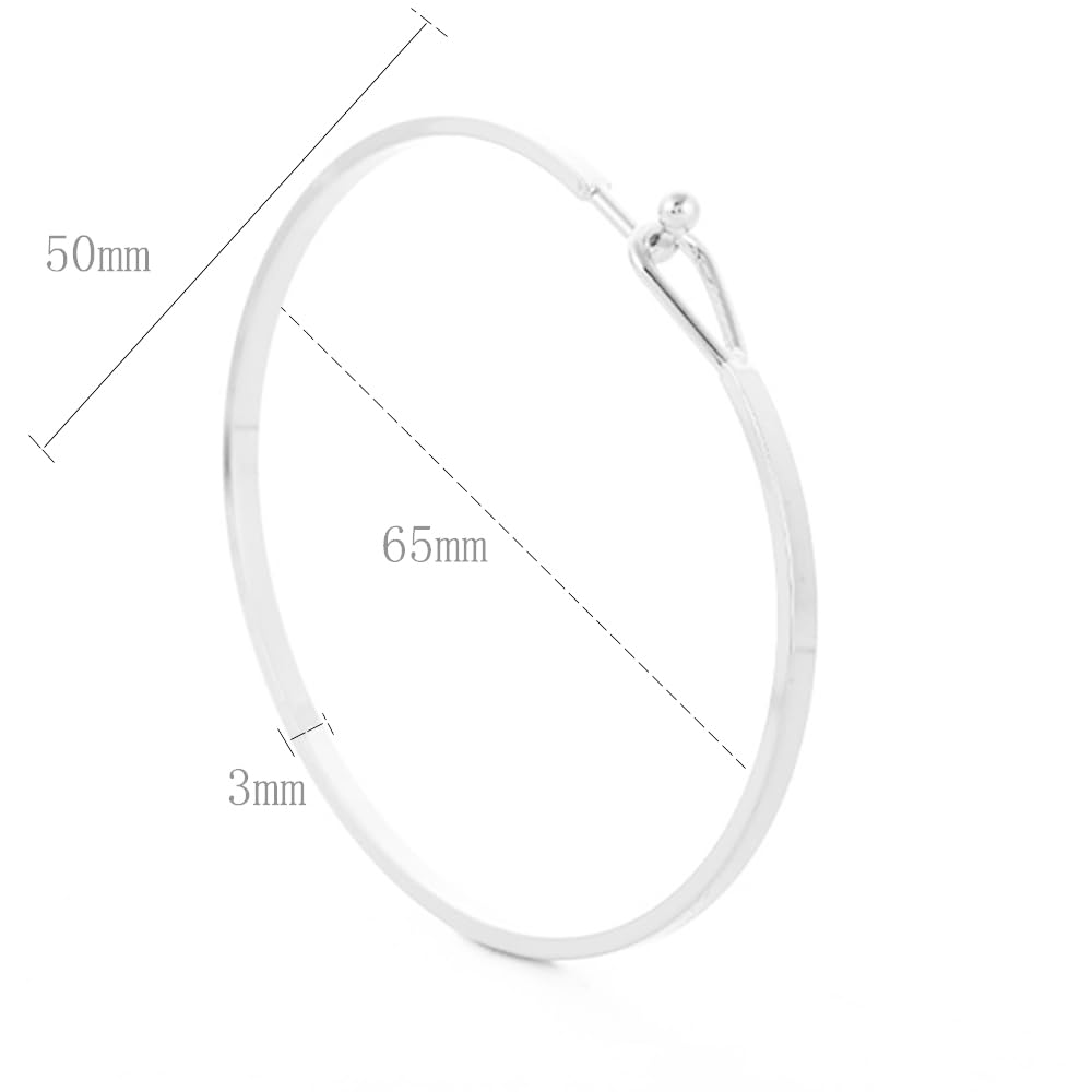 Dainty Gold Bar Bracelet for Women Simple Delicate Thin Cuff Bangle Hook Bracelet 18K Gold Plated Handmade Minimalist Jewelry SL-014