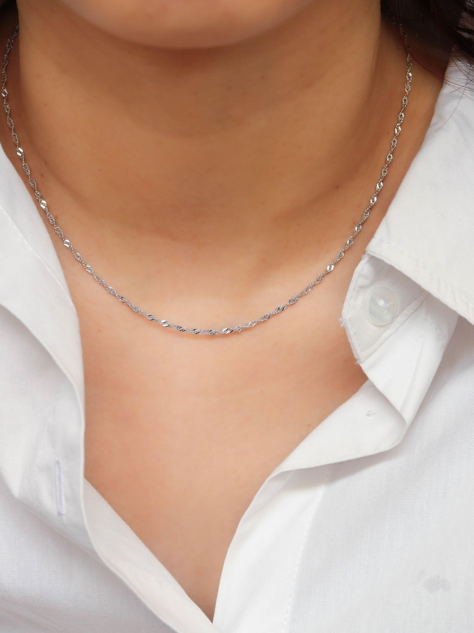 Waterproof Gold Necklace Layered Necklaces for Women Non Tarnish,18k Gold Plated Stainless Steel Dainty Stack Thin Chain Necklace Set for Women Gifts XL-010