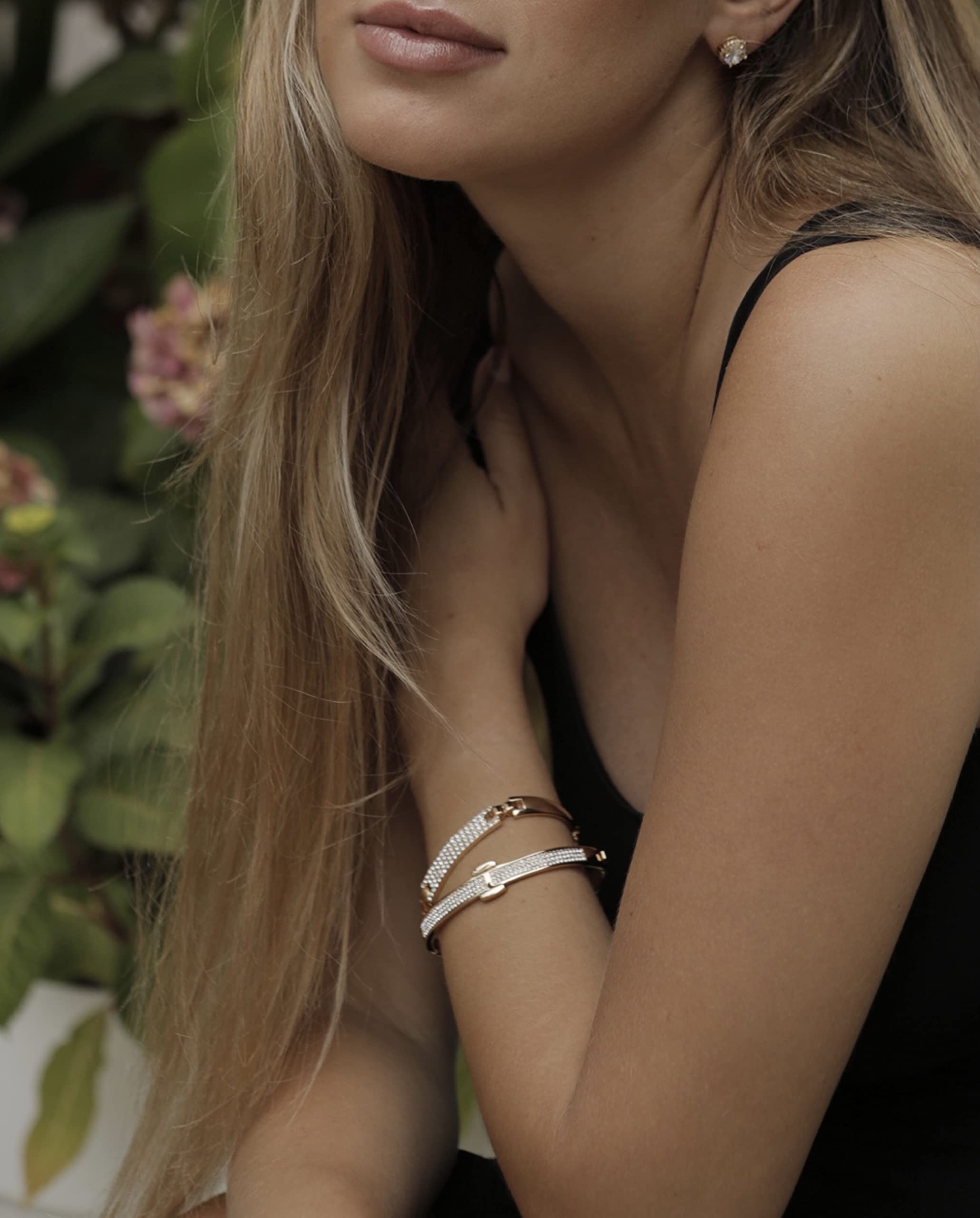 18K Gold Plated Crystal ID Bracelet18K Gold Plated Crystal ID Bracelet SL-036