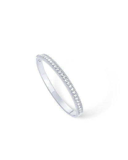 14K Gold Plated Cubic Zirconia Bangle Tennis Bracelets for Women | Classic Love Cuff Bangle Bracelets  SL-021