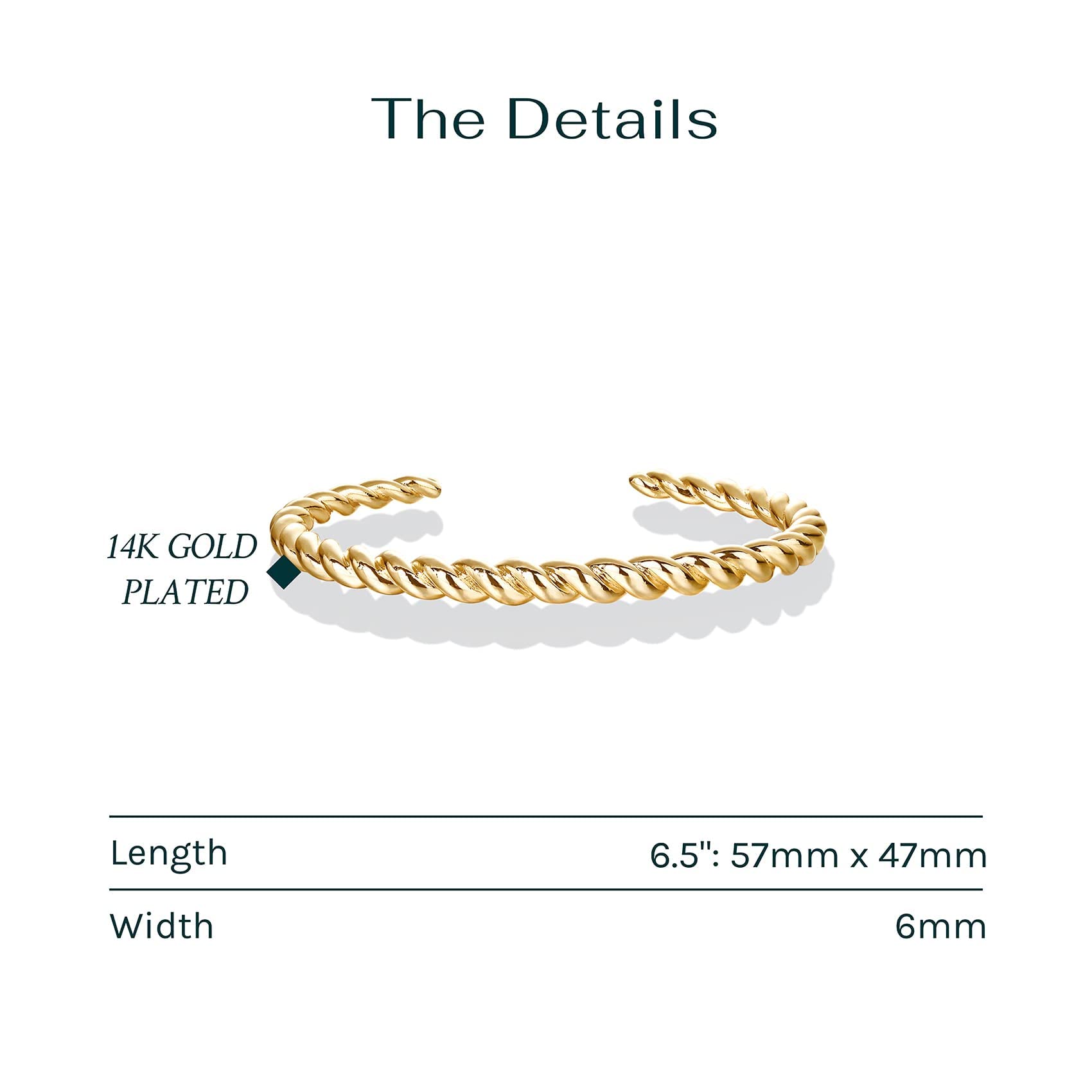 Gold Plated Twisted Chunky Bangle Bracelet | 14K Gold Plated | Lightweight Everyday Jewelry SL-016