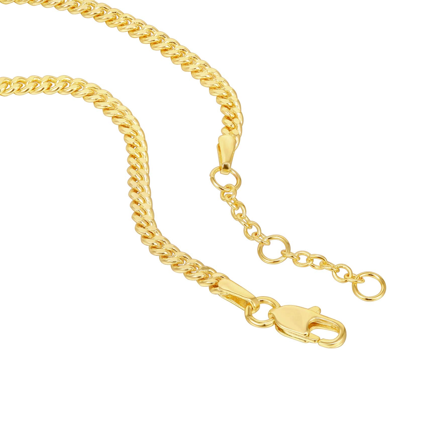 14K Gold Plated Paperclip/Curb/Figaro Chain Adjustable Bracelet for Women SL-026