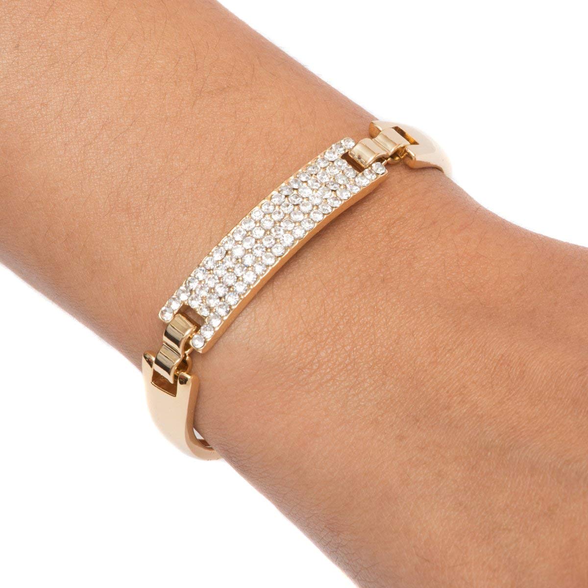 18K Gold Plated Crystal ID Bracelet18K Gold Plated Crystal ID Bracelet SL-036