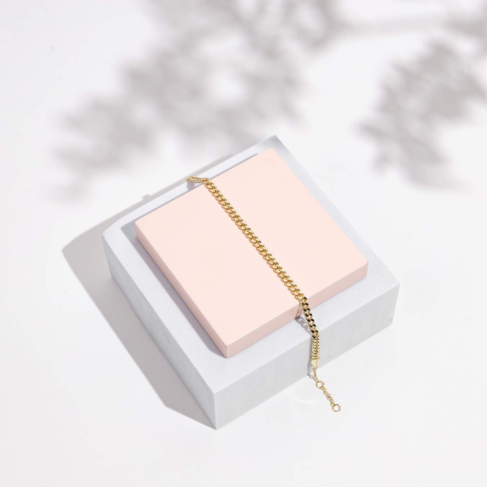 14K Gold Plated Paperclip/Curb/Figaro Chain Adjustable Bracelet for Women SL-026