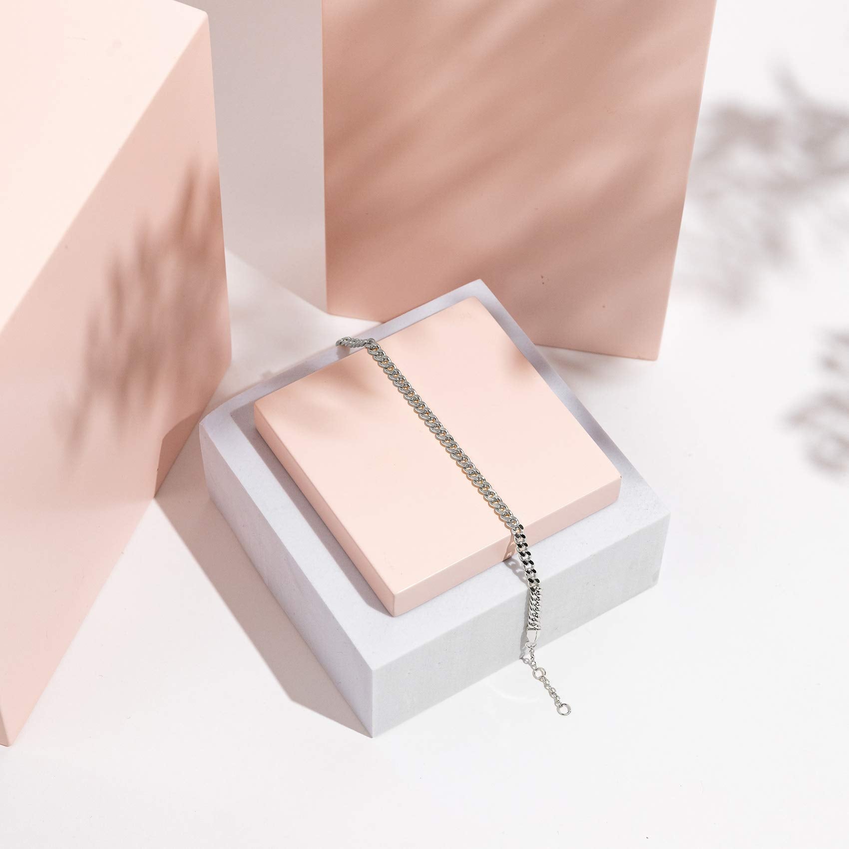 14K Gold Plated Paperclip/Curb/Figaro Chain Adjustable Bracelet for Women SL-026