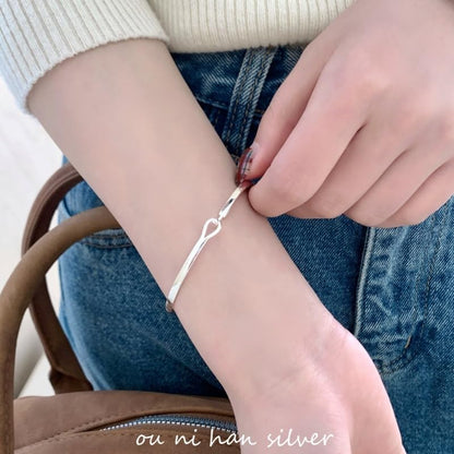 Dainty Gold Bar Bracelet for Women Simple Delicate Thin Cuff Bangle Hook Bracelet 18K Gold Plated Handmade Minimalist Jewelry SL-014